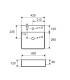 Lavabo bacinella bagno 42x42 quadrato appoggio con foro rubinetto Bianco per mensoloni LT2177 scheda tecnica