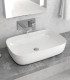 Lavabo bagno senza foro rettangolare 60x39x14,5 cm da appoggio in ceramica Bianco mensoloni bagno lt2143-p ap shop online