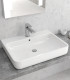 Lavabo bacinella bagno 61x46 rettangolare appoggio con foro rubinetto Bianco mensoloni ap shop online