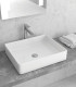 Lavabo bagno senza foro rettangolare 51x40,5x11 cm da appoggio in ceramica Bianco LT2178 ap shop online