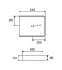 Lavabo bagno senza foro rettangolare 51x40,5x11 cm da appoggio in ceramica Bianco scheda tecnica