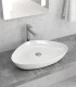 Lavabo bagno ovale 59x41x10 cm da appoggio senza foro rubinetteria e troppo pieno in ceramica LT1131 ap shop online
