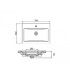 Lavabo bagno sospeso ceramica 70x44x15 cm rettangolare scheda tecnica