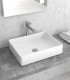 Lavabo bagno senza foro rettangolare 47x36x11 cm da appoggio in ceramica Bianco bagno LT2178-S ap shop online