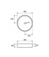 Lavabo bagno 48x48x13 cm tondo da appoggio in ceramica senza foro rubinetto Bianco scheda tecnica