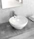 Lavabo bagno 40x40x17 cm tondo da appoggio in ceramica senza foro rubinetto bagno LT3065 ap shop online