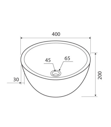 Lavabo ciotola bagno in marmo crema 40 x 20 cm da appoggio per mensoloni bagno scheda tecnica