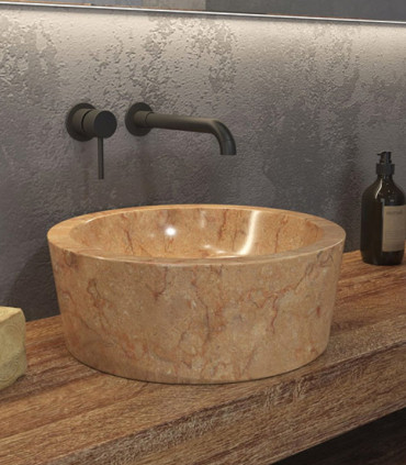 Lavabo bagno in marmo color rosso 40 x 15 cm da appoggio per mensoloni bagnoTimur slh rosso ap shop online