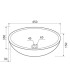 Lavabo ciotola bagno in marmo ovale color crema 40x35x15 cm da appoggio per mensoloni bagno scheda tecnica