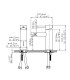 Rubinetto miscelatore bidet in acciaio Artemis B205A05 scheda tecnica