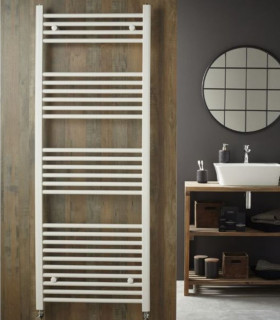 Termoarredo scaldasalviette bagno Nile 170x45 interasse 40 dritto in acciaio inox finitura Nile 170-45 bianco ap shop online