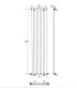 Termoarredo Scaldasalviette Bagno 180x42cm Interasse 42cm Acciaio Inox finitura Nero Opaco ''Divina Nero'' scheda tecnica