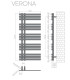 Termoarredo Scaldasalviette Bagno 120x50cm in Acciaio Inox finitura Cromo ''Verona'' scheda tecnica