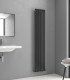Termoarredo Scaldasalviette Bagno 180x31cm Interasse 31cm in Acciaio Inox finitura Nero "Marcello1800 Nero''.''.