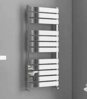 Termosifone Scaldasalviette Bagno 120x50cm Interasse 48cm in Acciaio Inox finitura Cromo ''Marcello 1200''