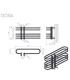 Termoarredo Scaldasalviette Bagno 40x70cm Interasse 9cm in Acciaio Inox finitura Cromo ''Dora'' scheda tecnica