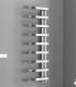 Termoarredo scaldasalviette bagno 124.5x50cm Interasse 5cm in Acciaio Inox finitura Cromo ''Design2-1245''.