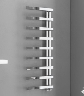Termoarredo scaldasalviette bagno 124.5x50cm Interasse 5cm in Acciaio Inox finitura Cromo ''Design2-1245''.