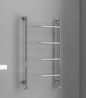 Termoarredo Scaldasalviette bagno 90x56cm Interasse 54cm in Acciaio Inox finitura Cromo ''Design6-900 Chrome''.