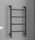 Termoarredo Scaldasalviette bagno 90x56cm Interasse 50 cm in Acciaio Inox finitura nero opaco ''Design6-900 Nero''.