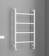 Termoarredo Scaldasalviette bagno 90x56cm Interasse 50cm in Acciaio Inox finitura bianco ''Design6-900 Bianco''.