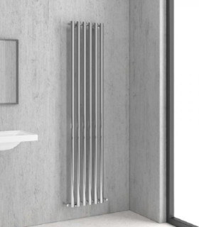Termoarredo Radiatore Bagno 180x42cm Interasse 42cm Acciaio Inox Finitura Cromo ''Divina Chrome''