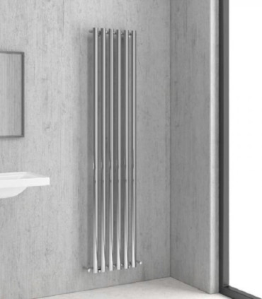 Termoarredo Radiatore Bagno 180x42cm Interasse 42cm Acciaio Inox Finitura Cromo ''Divina Chrome''