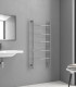 Termoarredo Scaldasalviette bagno 120x56cm Interasse 50 cm in Acciaio Inox finitura Cromo ''Design 6-1200 Chrome''
