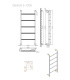 Termoarredo Scaldasalviette bagno 120x56cm Interasse 50cm in Acciaio Inox finitura Nero Opaco ''Design 6-1200''