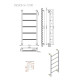 Termoarredo Scaldasalviette bagno 120x56cm Interasse 50 cm in Acciaio Inox finitura Bianco ''Design 6-1200''