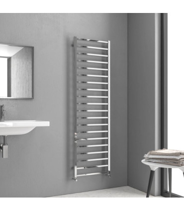 Termoarredo scaldasalviette bagno 170x50cm Interasse 47cm in acciaio inox finitura cromo ''Karnak 1700 Chrome''