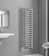 Termoarredo Scaldasalviette bagno 100x50cm Interasse 47cm in acciaio inox finitura cromo ''Karnak 1000 Chrome''