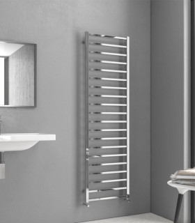 Termoarredo Scaldasalviette bagno 100x50cm Interasse 47cm in acciaio inox finitura cromo ''Karnak 1000 Chrome''