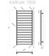 Termoarredo Scaldasalviette bagno 100x50cm Interasse 47cm in acciaio inox finitura cromo ''Karnak 1000 Chrome'' scheda tecnica