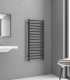 Termoarredo Scaldasalviette bagno 100x50cm Interasse 47cm in acciaio inox finitura nero ''Karnak 1000 Nero''