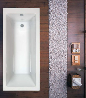 Vasca Da Bagno 160x75cm rettangolare in Acrilico solo guscio ''Aria''