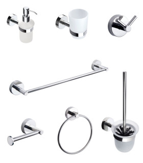 Set Accessori Bagno 7 pezzi in Acciaio inox Aisi 18 10 ''Uno Chrome''.jpg