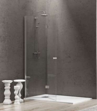 Box doccia a soffietto walk-in 70 cm in cristallo temperato 6 mm profilo CromoS7