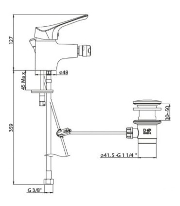 Coppia Miscelatori Lavabo E Bidet "Ariel" Piralla Cromo I Ap shop