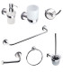 Set Accessori Bagno 7 pezzi in Acciaio inox Aisi 18 10 Moderno Chrome