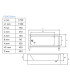 Vasca Da Bagno 170x75cm rettangolare in Acrilico solo guscio ''Aria'' scheda tecnica