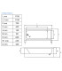 Vasca Da Bagno 170x70cm rettangolare in Acrilico solo guscio ''Aria'' scheda tecnica