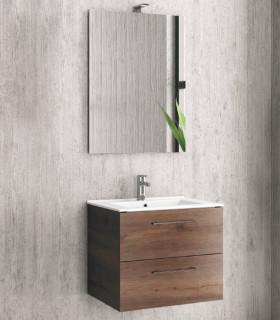 mobiletto mobile bagno sospeso salvaspazio cm 60 new elsa colore wengè ap shop online
