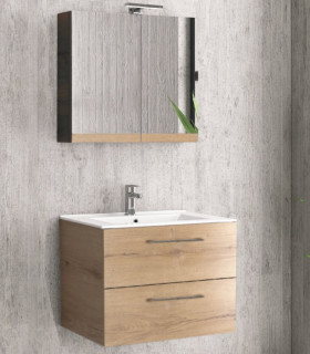 Mobile da bagno sospeso 75cm con specchio contenitore ''New Elsa'' Elvezia