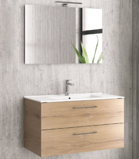 Mobile bagno sospeso 90cm con specchio filo lucido ''New Elsa'' elvezia