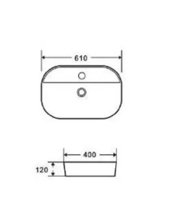Lavabo da Appoggio Ovale Karag LT-2203