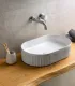 Lavabo da Appoggio Cannettato Ovale