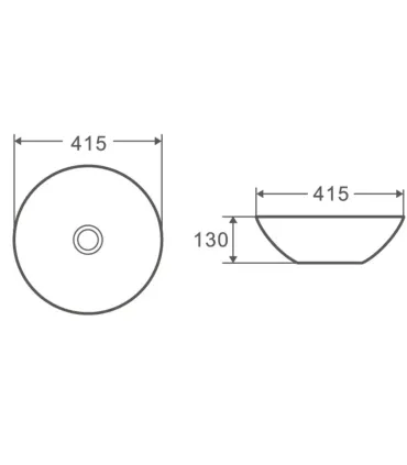 Lavabo da Appoggio Circolare LT 3004