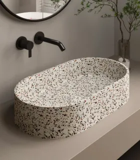 Lavabo d'appoggio LINUS in terrazzo | Karag | AP Shop Online