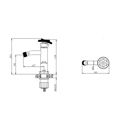 Miscelatore bidet INNA cromo | Karag | AP Shop